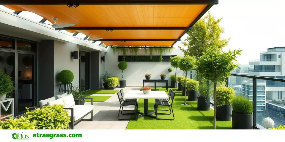 نمونه های طراحی تراس سبز